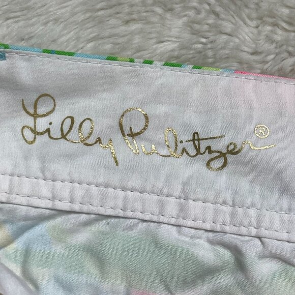 Lilly Pulitzer #19277 Women's Pink Green Callahan Floral Shorts Size 0 - Picture 4 of 8